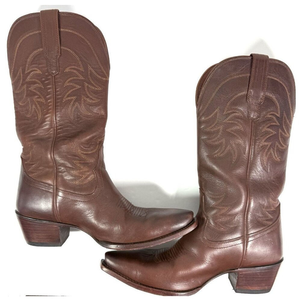 Tecovas The Annie Western Boots Womens Size 12 B Snip Toe Cowgirl Rodeo Brown - Picture 7 of 13